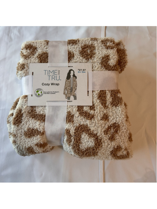 Time And Tru Sweaters - NWT Time And Tru Cozy Wrap Leopard Print Women